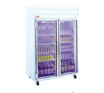 Howard-McCray GR48 52.25'' White 2 Section Swing Refrigerated Glass Door Merchandiser