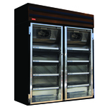 Howard-McCray GR48-B 52.25'' Black 2 Section Swing Refrigerated Glass Door Merchandiser