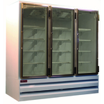 Howard-McCray GR65BM 78.00'' White 3 Section Swing Refrigerated Glass Door Merchandiser