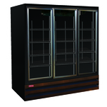 Howard-McCray GSR102BM-B 103.75'' Black 4 Section Sliding Refrigerated Glass Door Merchandiser