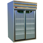 Howard-McCray GSR48 52.25'' White 2 Section Sliding Refrigerated Glass Door Merchandiser