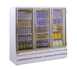 Howard-McCray GSR75BM 78.00'' White 3 Section Sliding Refrigerated Glass Door Merchandiser