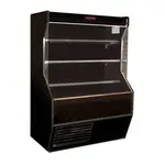 Howard-McCray R-D32E-10-B-LED 122.00'' Black Vertical Air Curtain Open Display Merchandiser with 3 Shelves