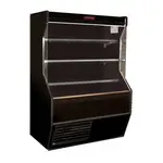 Howard-McCray R-D32E-3-B-LED 38.00'' Black Vertical Air Curtain Open Display Merchandiser with 3 Shelves