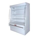 Howard-McCray R-OD30E-10-LED 123.00'' White Vertical Air Curtain Open Display Merchandiser with 3 Shelves