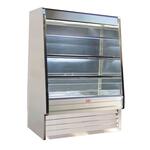 Howard-McCray R-OD30E-10-S-LED 123.00'' Stainless Steel Vertical Air Curtain Open Display Merchandiser with 3 Shelves