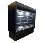 Howard-McCray R-OD35E-10-B-LED 123.00'' Black Vertical Air Curtain Open Display Merchandiser with 4 Shelves