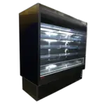 Howard-McCray R-OD35E-10L-B-LED 123.00'' Black Vertical Air Curtain Open Display Merchandiser with 2 Shelves