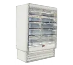 Howard-McCray R-OD35E-10L-LED 123.00'' White Vertical Air Curtain Open Display Merchandiser with 2 Shelves