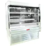 Howard-McCray R-OD35E-10L-S-LED 123.00'' Stainless Steel Vertical Air Curtain Open Display Merchandiser with 2 Shelves