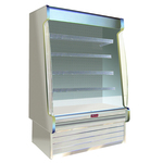 Howard-McCray R-OD35E-10S-S-LED 123.00'' Stainless Steel Vertical Air Curtain Open Display Merchandiser with 4 Shelves