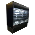 Howard-McCray R-OD35E-12-B-LED 147.00'' Black Vertical Air Curtain Open Display Merchandiser with 4 Shelves