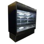 Howard-McCray R-OD35E-12-B-LED 147.00'' Black Vertical Air Curtain Open Display Merchandiser with 4 Shelves