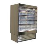 Howard-McCray R-OD35E-12-S-LED 147.00'' Stainless Steel Vertical Air Curtain Open Display Merchandiser with 4 Shelves