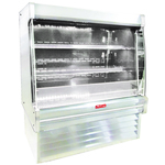 Howard-McCray R-OD35E-12L-S-LED 147.00'' Stainless Steel Vertical Air Curtain Open Display Merchandiser with 2 Shelves