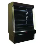 Howard-McCray R-OD35E-12S-B-LED 147.00'' Black Vertical Air Curtain Open Display Merchandiser with 4 Shelves