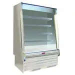 Howard-McCray R-OD35E-12S-S-LED 147.00'' Stainless Steel Vertical Air Curtain Open Display Merchandiser with 4 Shelves