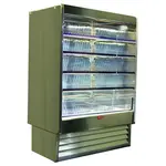 Howard-McCray R-OD35E-4-S-LED 51.00'' Stainless Steel Vertical Air Curtain Open Display Merchandiser with 4 Shelves