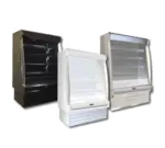 Howard-McCray R-OD35E-4S-S-LED 51.00'' Stainless Steel Vertical Air Curtain Open Display Merchandiser with 4 Shelves