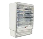 Howard-McCray R-OD35E-5L-LED 63.00'' White Vertical Air Curtain Open Display Merchandiser with 2 Shelves