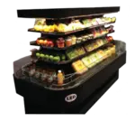 Howard-McCray R-OD42I-7-B-LED 84.00'' Black Island Air Curtain Open Display Merchandiser with 3 Shelves