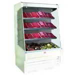 Howard-McCray R-OM30E-12-LED 147.00'' White Vertical Air Curtain Open Display Merchandiser with 3 Shelves