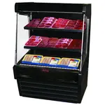 Howard-McCray R-OM30E-4L-B-LED 51.00'' Black Vertical Air Curtain Open Display Merchandiser with 2 Shelves