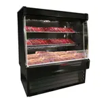 Howard-McCray R-OM35E-4L-B-LED 51.00'' Black Vertical Air Curtain Open Display Merchandiser with 2 Shelves