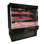 Howard-McCray R-OM35E-4L-S-LED 51.00'' Stainless Steel Vertical Air Curtain Open Display Merchandiser with 2 Shelves
