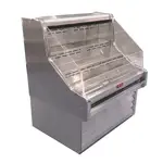 Howard-McCray R-OS35E-6-S-LED 75.00'' Stainless Steel Horizontal Air Curtain Open Display Merchandiser with 3 Shelves