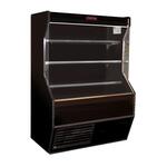 Howard-McCray SC-D32E-3-B-LED 38.00'' Black Vertical Air Curtain Open Display Merchandiser with 3 Shelves