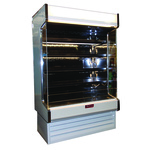 Howard-McCray SC-OD35E-3-S-LED-LC 39.00'' Stainless Steel Vertical Air Curtain Open Display Merchandiser with 4 Shelves