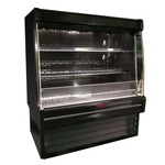Howard-McCray SC-OD35E-3L-B-LED 39.00'' Black Vertical Air Curtain Open Display Merchandiser with 2 Shelves