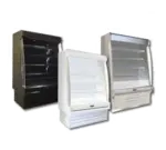 Howard-McCray SC-OD35E-3S-LED 39.00'' Stainless Steel Vertical Air Curtain Open Display Merchandiser with 4 Shelves