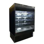 Howard-McCray SC-OD35E-48-B-LED 48'' Black Vertical Air Curtain Open Display Merchandiser with 4 Shelves