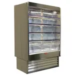 Howard-McCray SC-OD35E-48-S-LED 48'' Stainless Steel Vertical Air Curtain Open Display Merchandiser with 4 Shelves