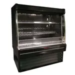 Howard-McCray SC-OD35E-4L-B-LED 51.00'' Black Vertical Air Curtain Open Display Merchandiser with 2 Shelves