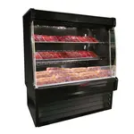 Howard-McCray SC-OM35E-3L-B-LED 39.00'' Black Vertical Air Curtain Open Display Merchandiser with 2 Shelves