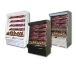 Howard-McCray SC-OM35E-3S-S-LED 39.00'' Stainless Steel Vertical Air Curtain Open Display Merchandiser with 4 Shelves