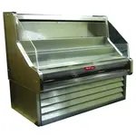Howard-McCray SC-OS30E-5-S 63.00'' Stainless Steel Horizontal Air Curtain Open Display Merchandiser with 3 Shelves