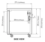 JURF-60-N J Series, 2-Section 59” Undercounter Dual-Temp Refrigerator/Freezer