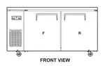 JURF-60-N J Series, 2-Section 59” Undercounter Dual-Temp Refrigerator/Freezer