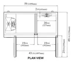 JURF-60-N J Series, 2-Section 59” Undercounter Dual-Temp Refrigerator/Freezer