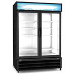 Kelvinator Commercial KCHGM48F 53.94'' 48 cu.ft 2 Section Black Glass Door Merchandiser Freezer