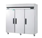 Maxx Cold MCFT-72FDHC 81.00'' Top Mounted 3 Section Solid Door Reach-In Freezer