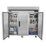 Maxx Cold MCRT-72FDHC 81.00'' Top Mounted 3 Section Door Reach-In Refrigerator