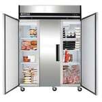 Maxx Cold MXCF-72FDHC 81.00'' Top Mounted 3 Section Solid Door Reach-In Freezer