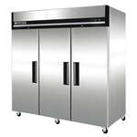 Maxx Cold MXCF-72FDHC 81.00'' Top Mounted 3 Section Solid Door Reach-In Freezer