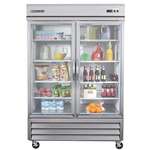 Maxx Cold MXCR-49GDHC 55.30'' Bottom Mounted 2 Section Door Reach-In Refrigerator