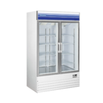 Norpole NPGF2-S45 53.00'' 45.0 cu. ft. 2 Section White Glass Door Merchandiser Freezer